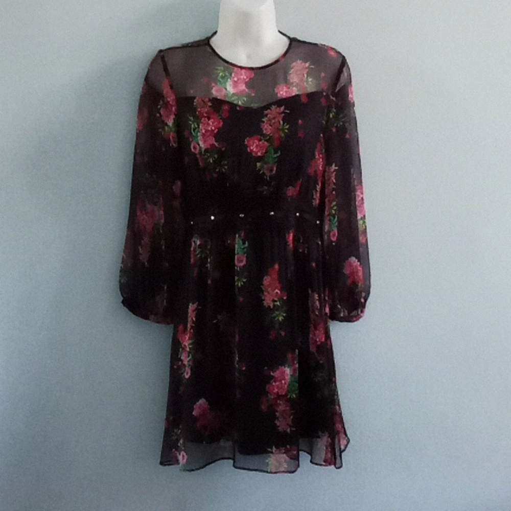 Women's Zara Black Mesh Dress